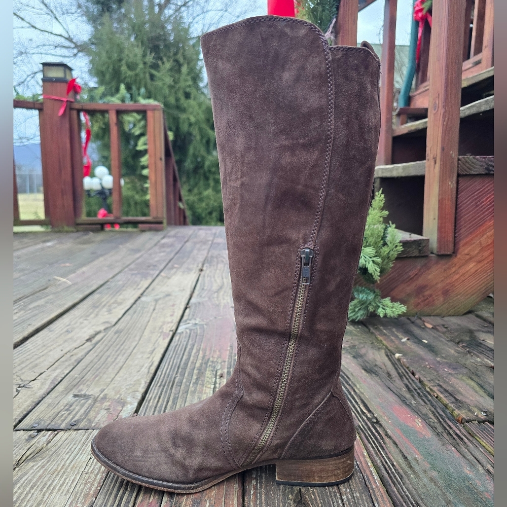 Spirit By Lucchese, Womens, Annie, Brown Suede, Riding Boots, Size 9M - Picture 11 of 15